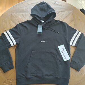 Saint Laurent YSL black fleece hoodie size XL (New)